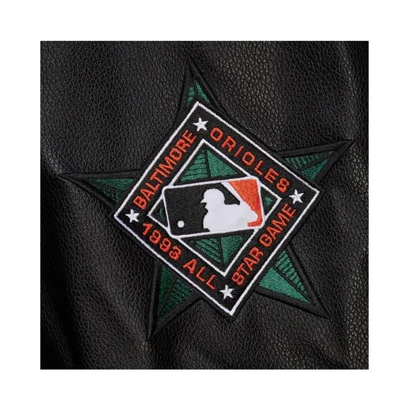NWT Mitchell & Ness Men’s Baltimore Orioles Black Varsity Jacket